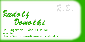 rudolf domolki business card